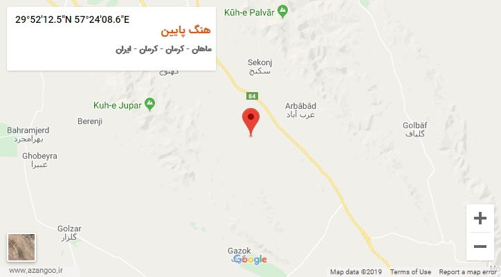 روستای هنگ پایین بر روی نقشه