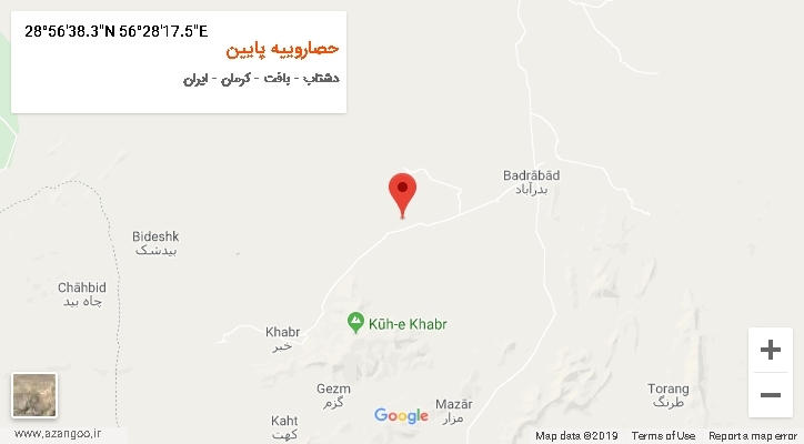 روستای حصاروییه پایین بر روی نقشه