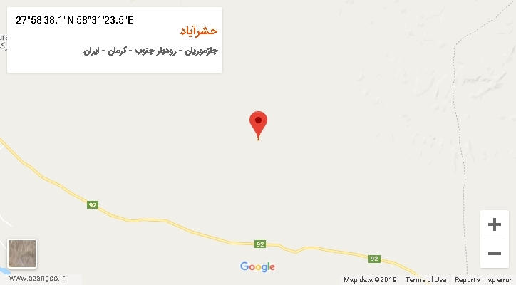 روستای حشرآباد بر روی نقشه