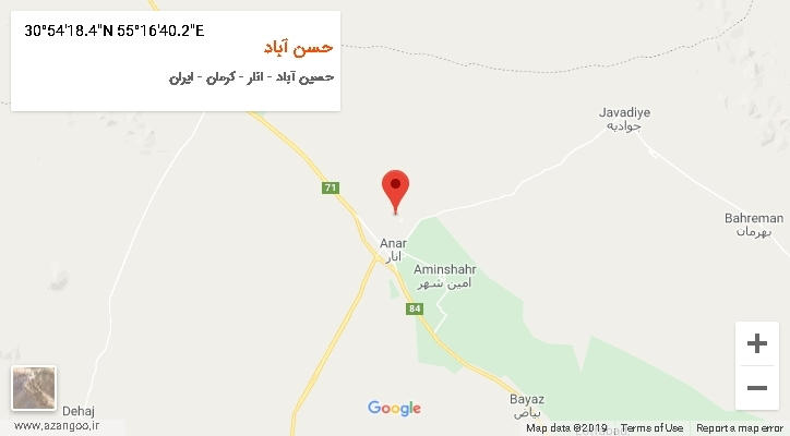 روستای حسن آباد بر روی نقشه