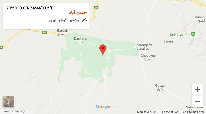 روستای حسن آباد بر روی نقشه