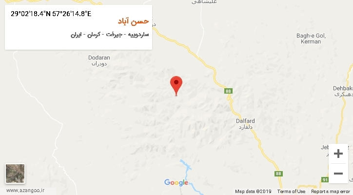 روستای حسن آباد بر روی نقشه