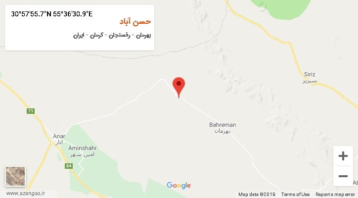 روستای حسن آباد بر روی نقشه