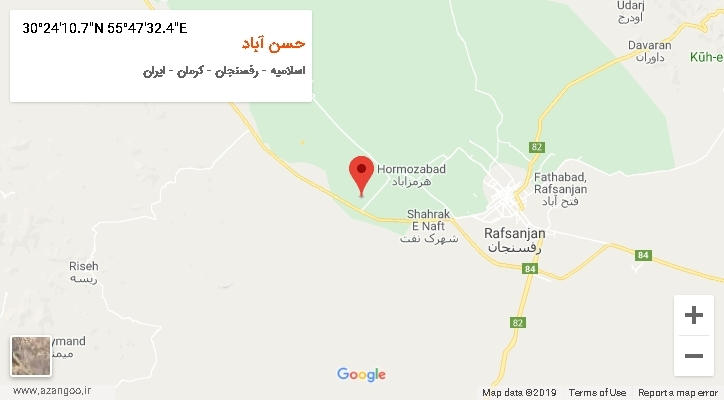 روستای حسن آباد بر روی نقشه