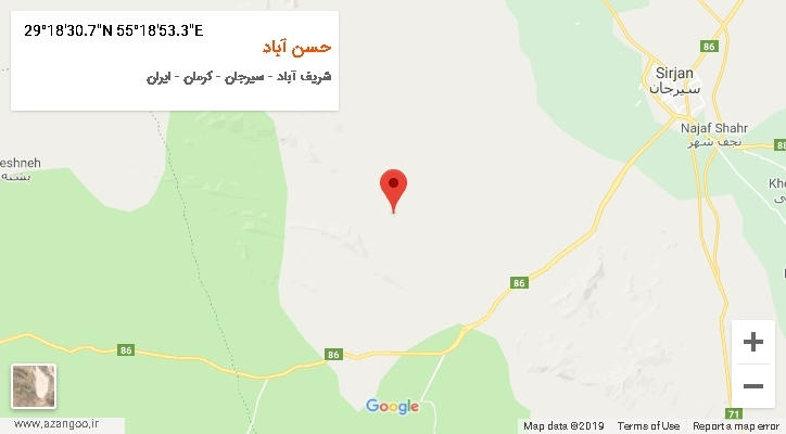 روستای حسن آباد بر روی نقشه