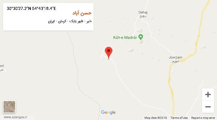 روستای حسن آباد بر روی نقشه