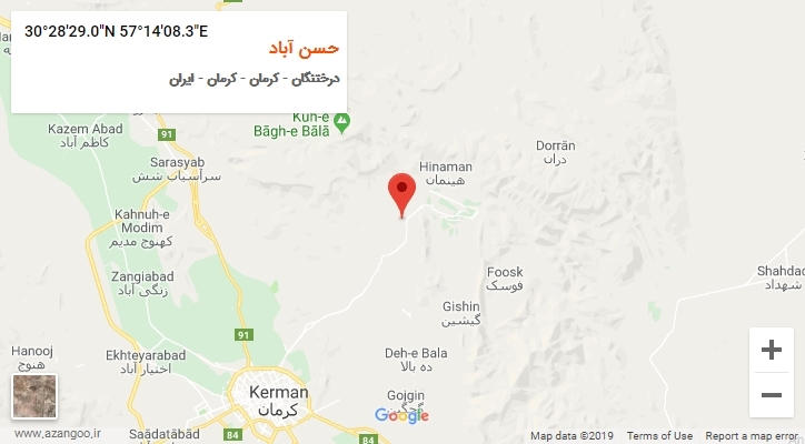 روستای حسن آباد بر روی نقشه