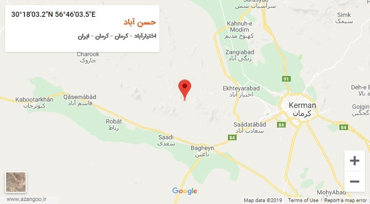 روستای حسن آباد بر روی نقشه