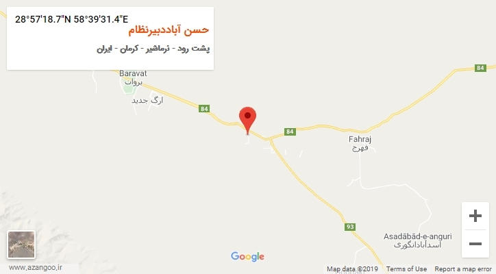 روستای حسن آباددبیرنظام بر روی نقشه