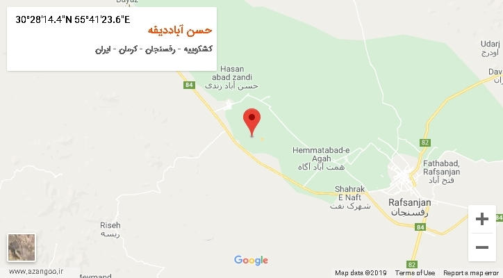 روستای حسن آباددیفه بر روی نقشه