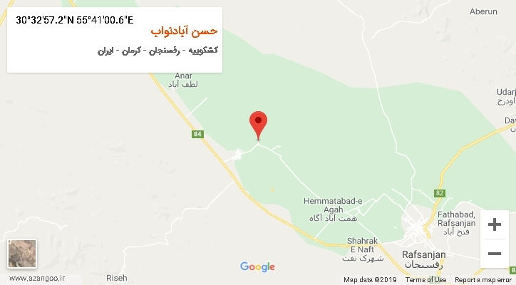 روستای حسن آبادنواب بر روی نقشه