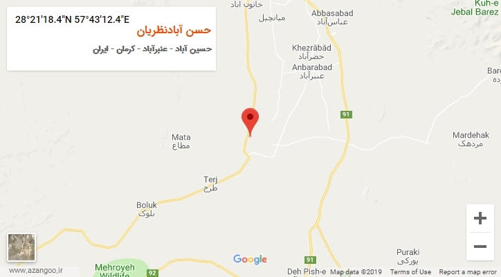 روستای حسن آبادنظریان بر روی نقشه