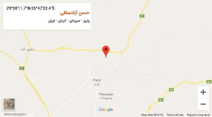 روستای حسن آبادسفلی بر روی نقشه