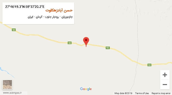 روستای حسن آبادزهکلوت بر روی نقشه