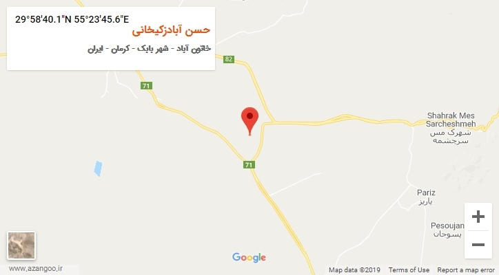 روستای حسن آبادزکیخانی بر روی نقشه