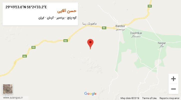 روستای حسن آقایی بر روی نقشه