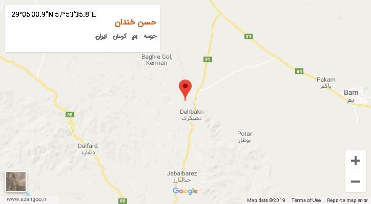 روستای حسن خندان بر روی نقشه