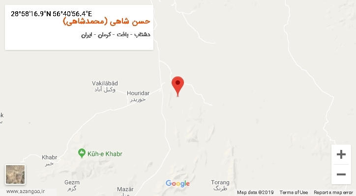 روستای حسن شاهی (محمدشاهی) بر روی نقشه