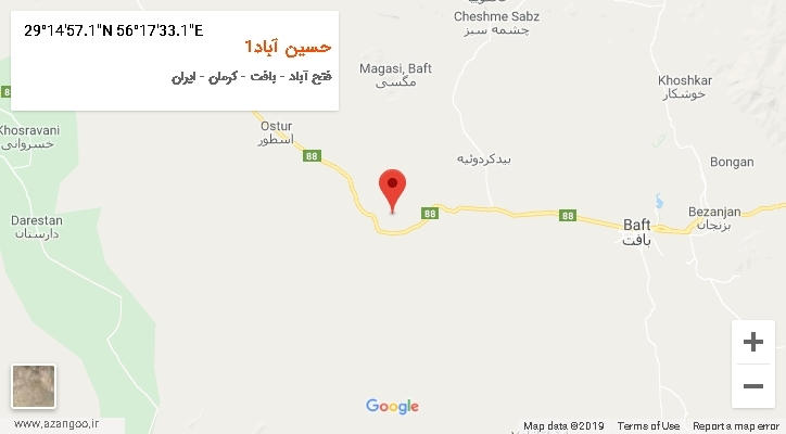 روستای حسین آباد1 بر روی نقشه