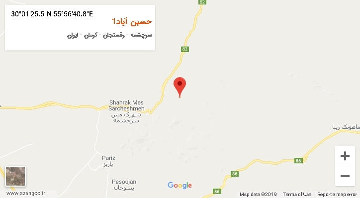 روستای حسین آباد1 بر روی نقشه