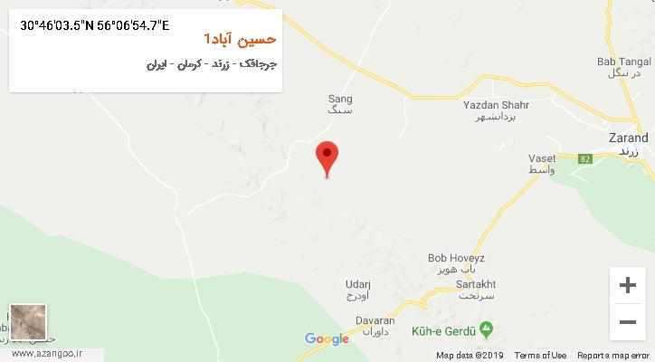 روستای حسین آباد1 بر روی نقشه