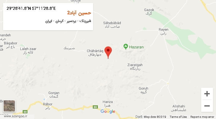 روستای حسین آباد2 بر روی نقشه
