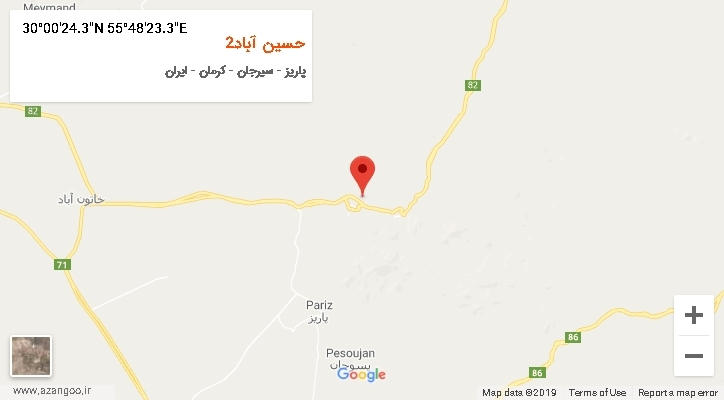 روستای حسین آباد2 بر روی نقشه