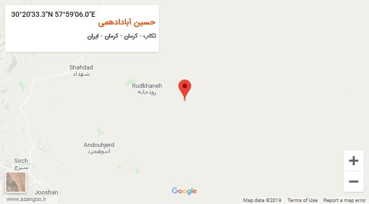 روستای حسین آبادادهمی بر روی نقشه