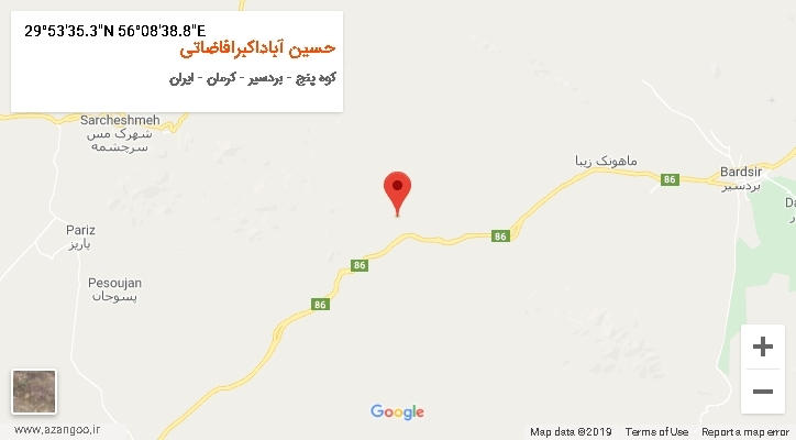 روستای حسین آباداکبرافاضاتی بر روی نقشه