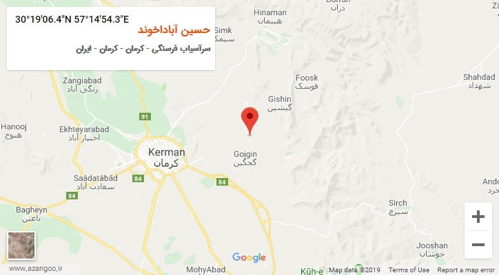 روستای حسین آباداخوند بر روی نقشه