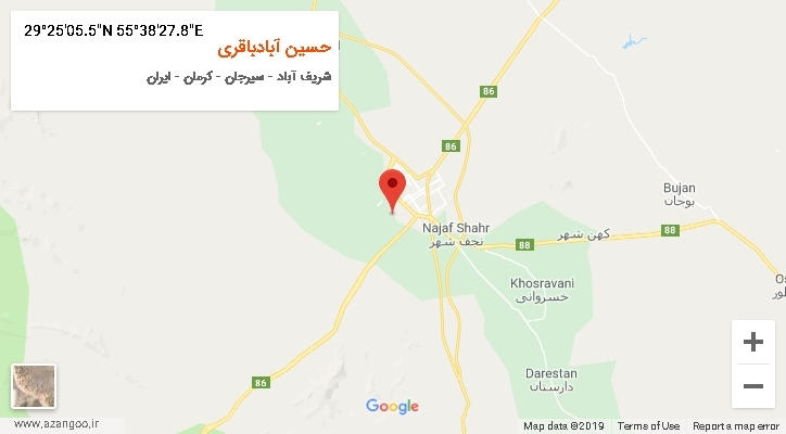 روستای حسین آبادباقری بر روی نقشه