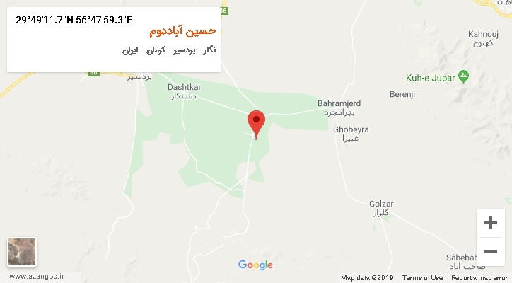 روستای حسین آباددوم بر روی نقشه