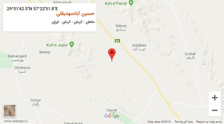 روستای حسین آبادمهدیقلی بر روی نقشه