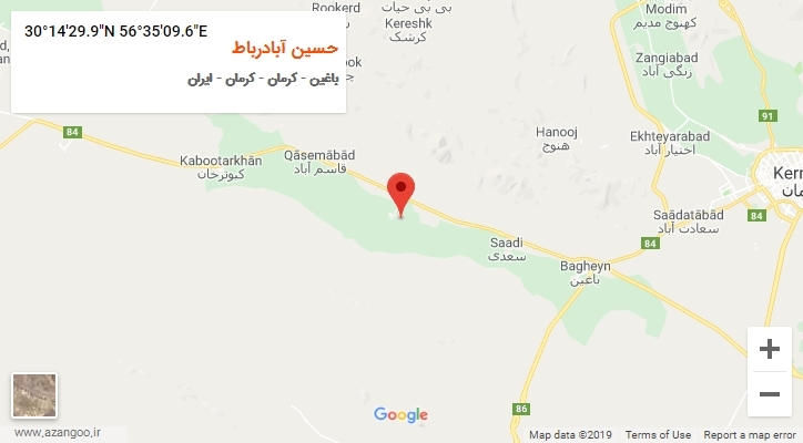 روستای حسین آبادرباط بر روی نقشه