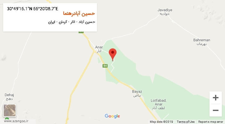 روستای حسین آبادرهنما بر روی نقشه