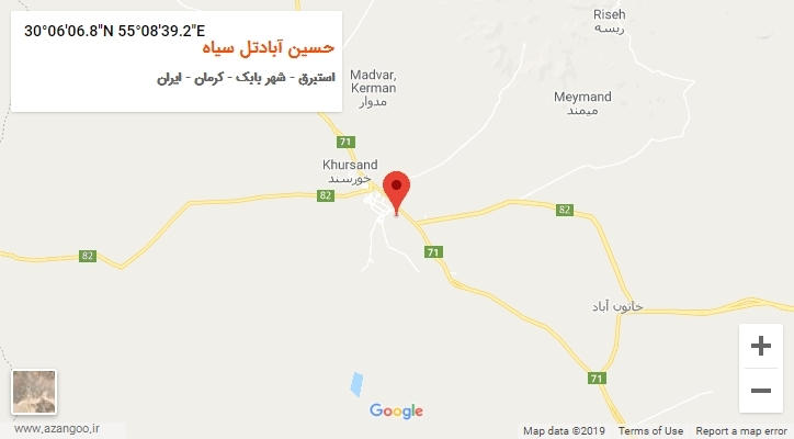 روستای حسین آبادتل سیاه بر روی نقشه