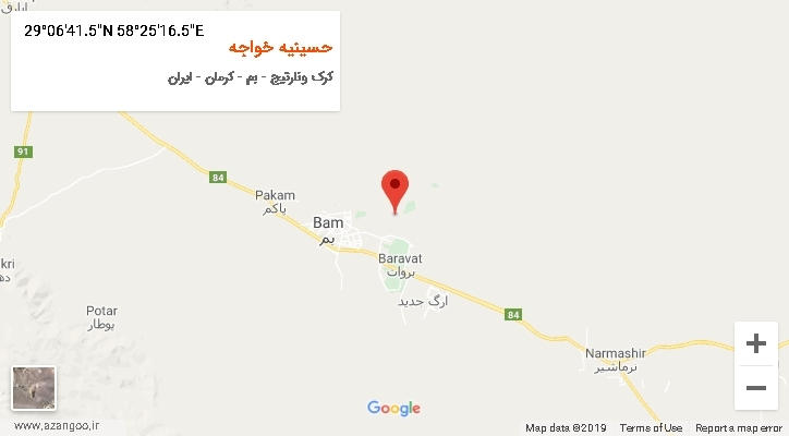 روستای حسینیه خواجه بر روی نقشه