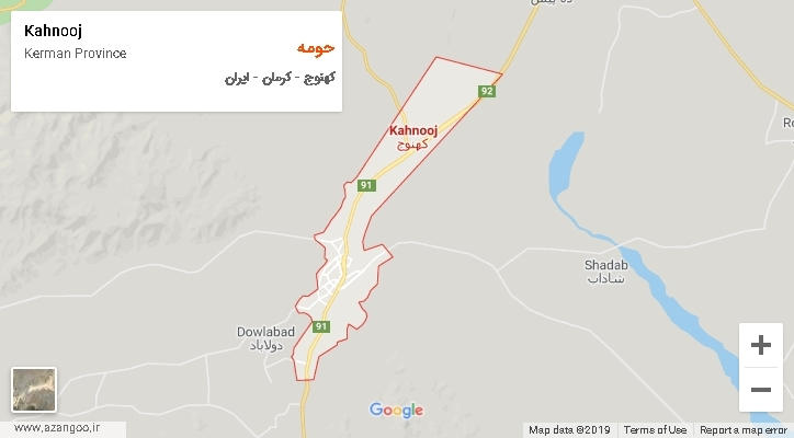 دهستان حومه بر روی نقشه