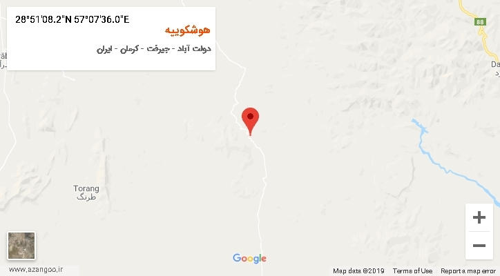 روستای هوشکوییه بر روی نقشه
