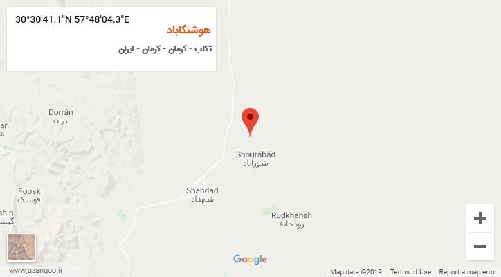 روستای هوشنگاباد بر روی نقشه