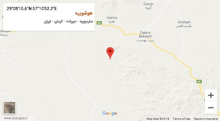 روستای هوشوییه بر روی نقشه