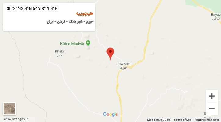 روستای هیچوییه بر روی نقشه