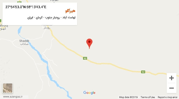 روستای هیرگلو بر روی نقشه