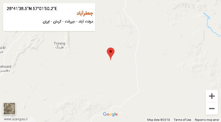 روستای جعفرآباد بر روی نقشه