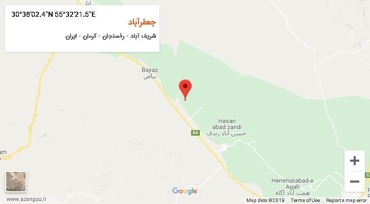 روستای جعفرآباد بر روی نقشه