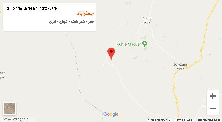 روستای جعفرآباد بر روی نقشه
