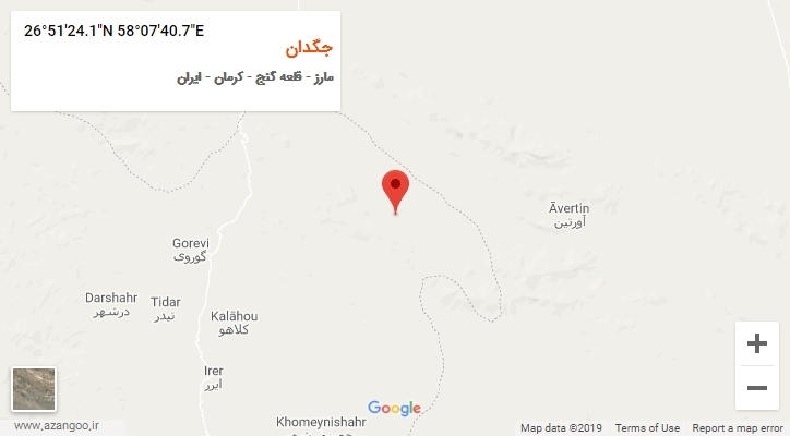 روستای جگدان بر روی نقشه