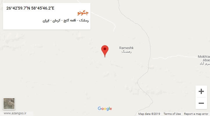 روستای جگونو بر روی نقشه