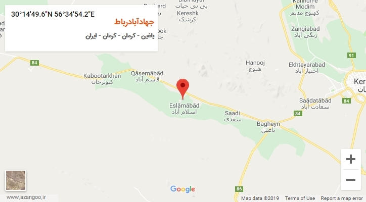 روستای جهادآبادرباط بر روی نقشه