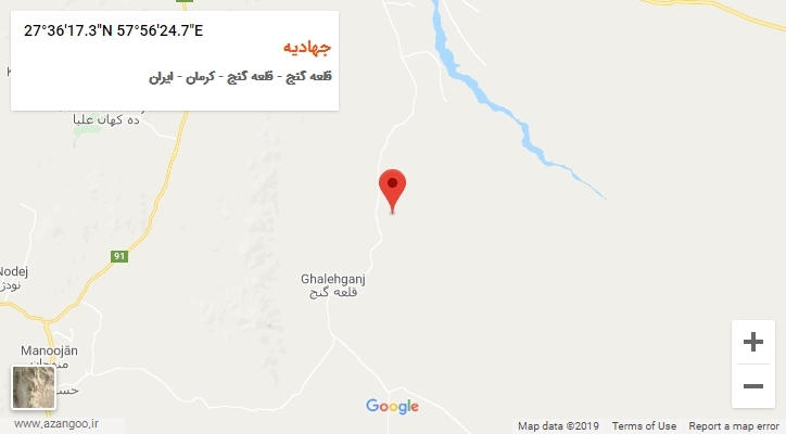 روستای جهادیه بر روی نقشه